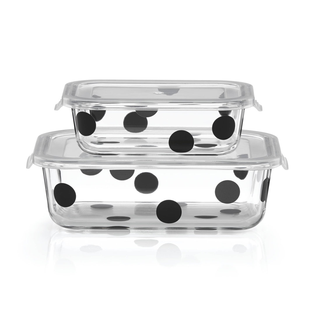 All in Good Taste Deco Dot Rectangular Food Storage Containers, Set of 2 kate spade new york