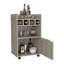 Chariot-bar moderne avec 2 tablettes ouvertes, 4 casiers et une armoire-155668883