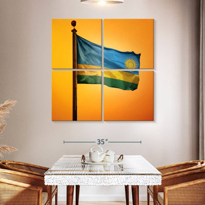 Borges Rwanda Flag Sunset
