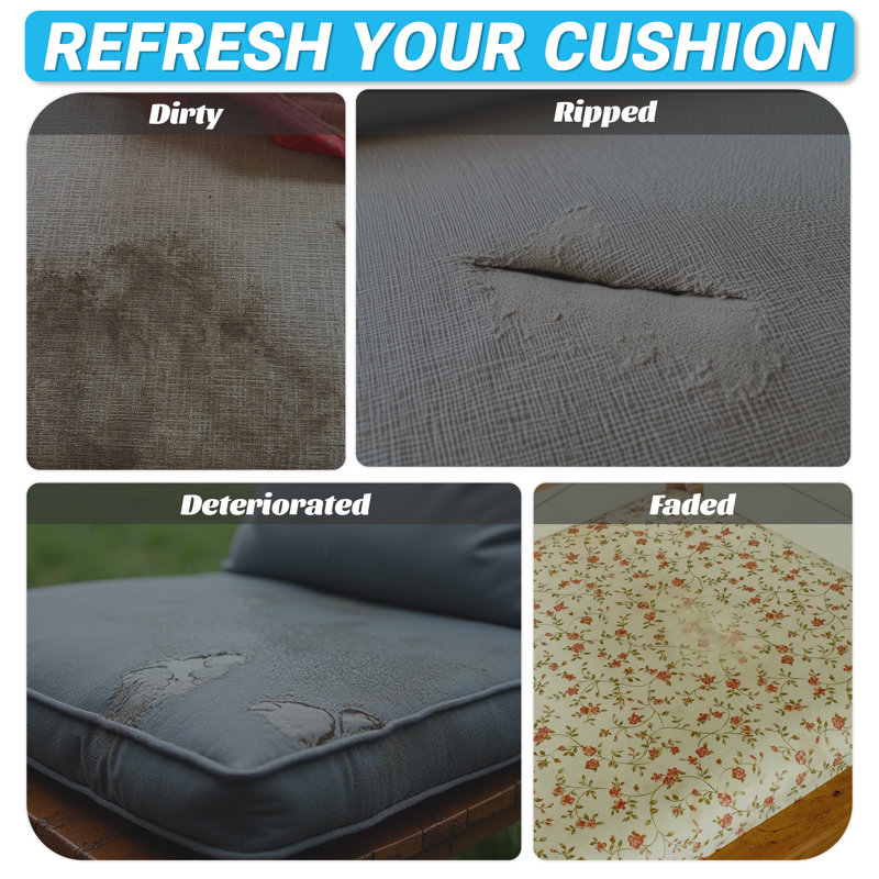 5''H Custom Size Cushion Cover, Replaceable Bench Cushion/Chair Cushion Cover, 78" W x 16" D, Dark Brown