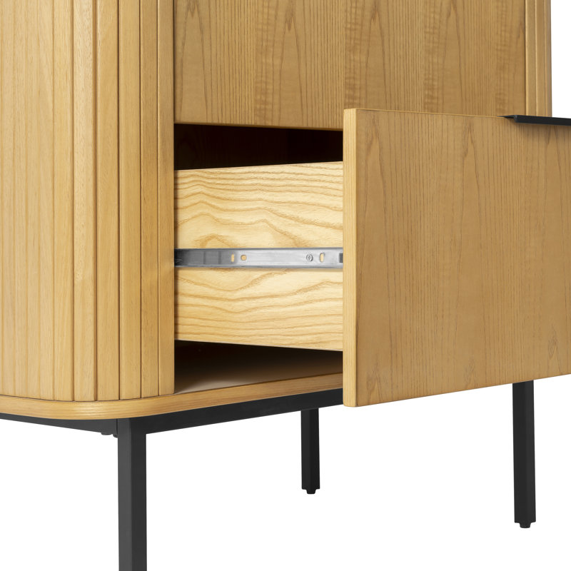 Commode 3 tiroirs en bois massif 