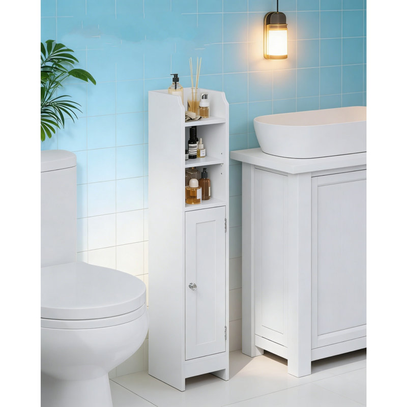 Engineered Wood Freestanding Linen Cabinet