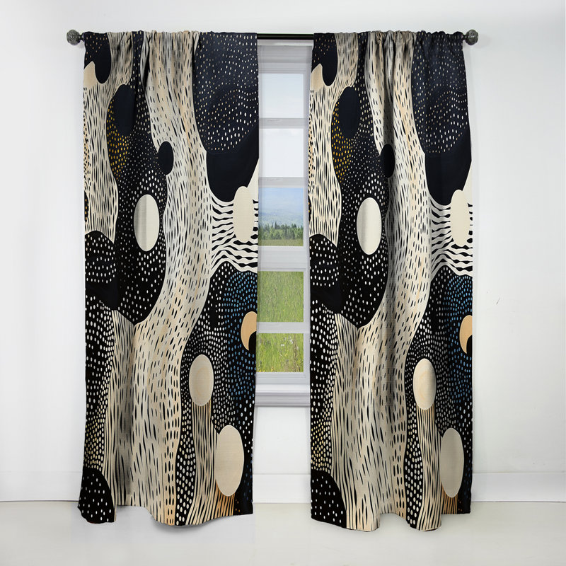 Rideau occultant Deep Marine Scenes Modern Collage II - Coastal Coral, L 52 po x L 95 po