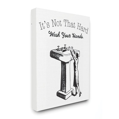 « not this hard salle de bain drôle », impression
