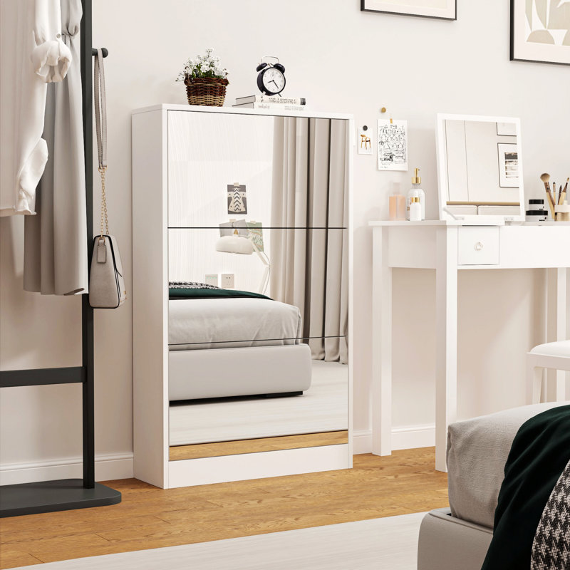 Armoire à chaussures moderne avec petit miroir