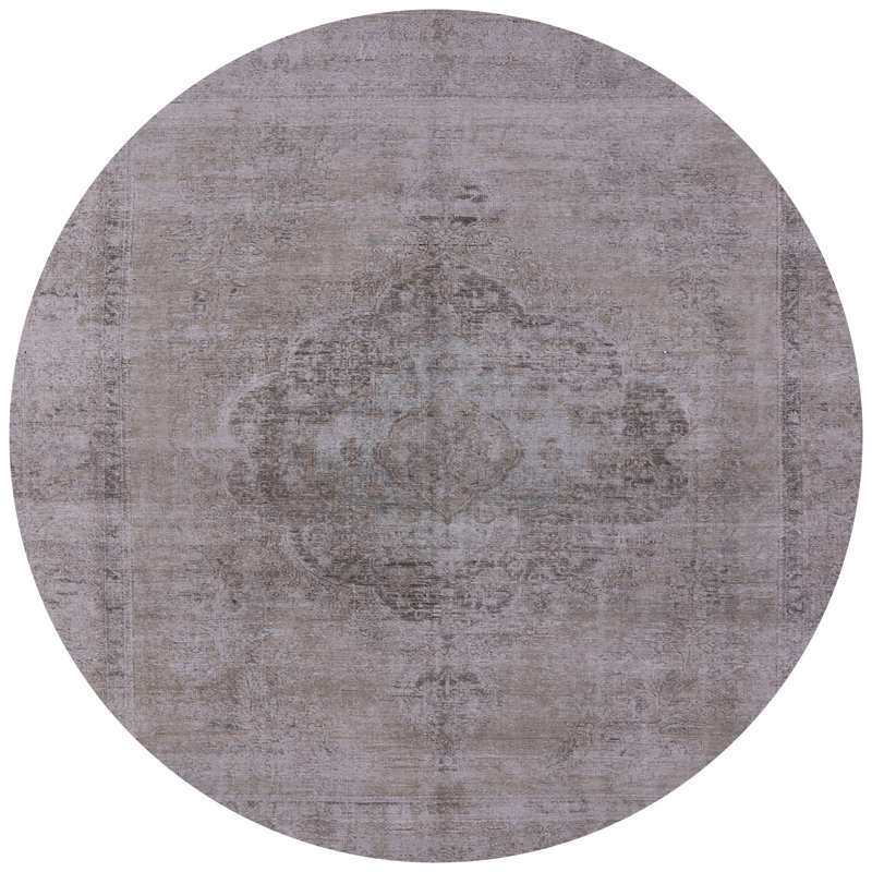 Tapis oriental gris Rocco, Rond 7 pi