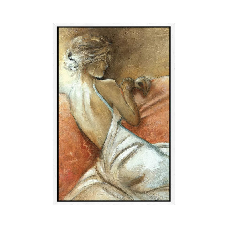 A Quiet Refrain I by Carol Robinson - Painting on Canvas, 152.5 cm H x 101.5 cm W, White Framed