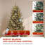 Arbre de Noël épinette vert pré-éclairé avec éclairage réglable et pommes de pin