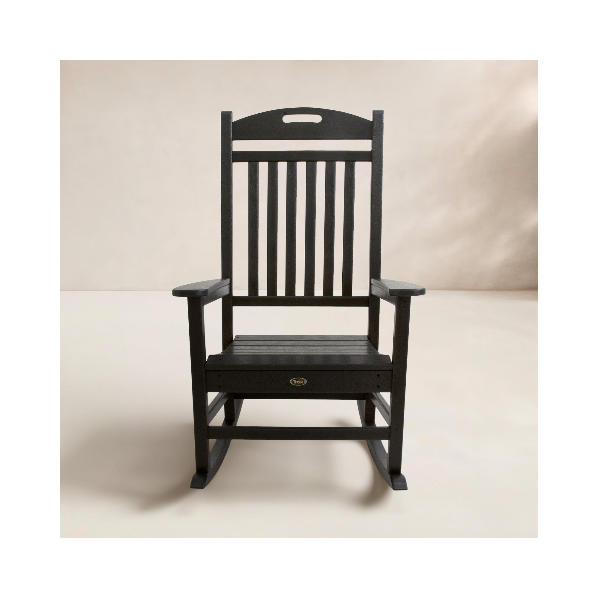 POLYWOOD Yacht Club Rocking Chair, Black
