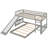 Over  Bunk Bed With Slide And Ladder-758513007