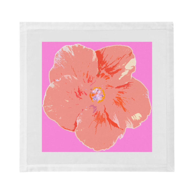 Hibiscus Cotton Blend Square Napkins, Orchid