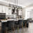Baconton 45.3" W 5-Light Dimmable Linear Pendant with Crystal Accents