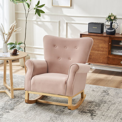 Baby Room High Back Rocking Chair Nursery Chair