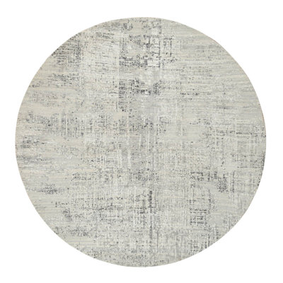 Takehiro One-of-a-Kind 7'10" New Age Round Area Rug in Gray