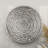 Eloise Mother of Pearl Shell Handmade Mosaic Plate Gray Wall Decor with Beige and Black Accents