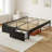 Full Bed Frame with 2 Storage Drawers, Full Size Bed Frame without Fixed Headboard, Wooden Slats, Noise Free, No Box Spring Needed-1009069221