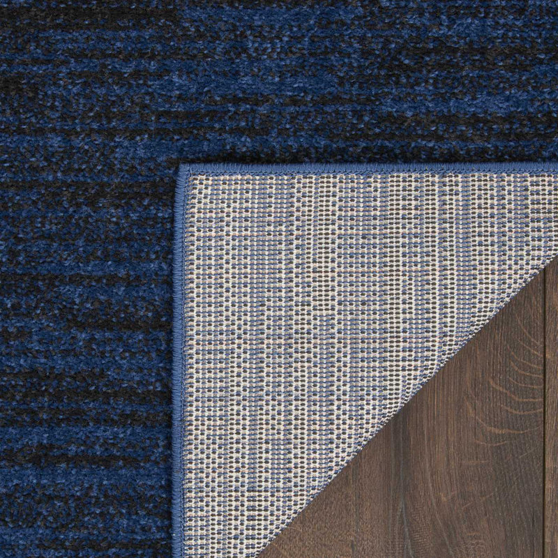 Tapis intérieur / extérieur bleu Mullican Sandy, Rectangulaire 3 pi x 5 pi