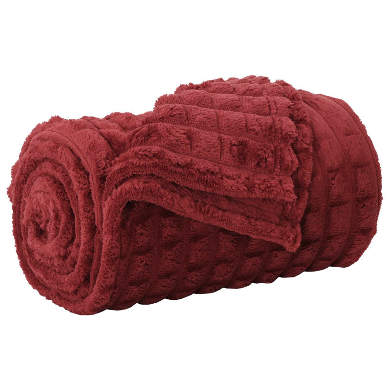 5.2-31 Throw Blanket, Bordeaux Red, 150cm x 130cm