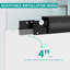 Adjustable Tempered Glass Sliding Door Modern Matte Black Bathroom Elegance