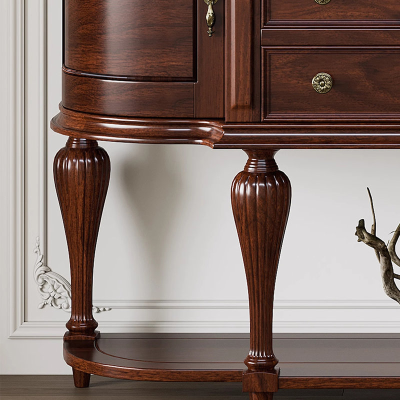 American style solid wood half round sideboard.