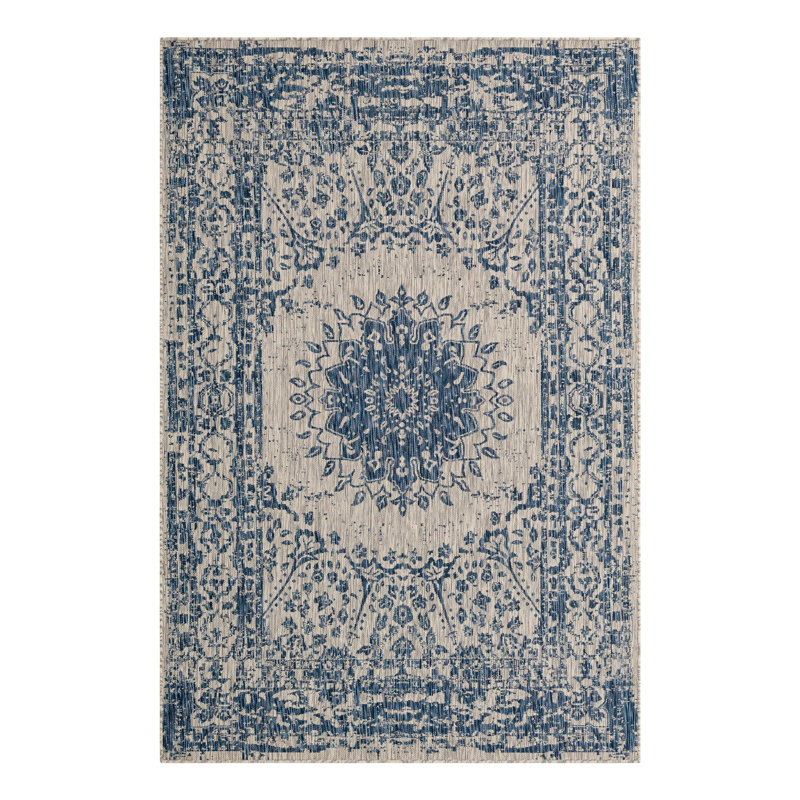Ornate Lamotte Indoor/Outdoor Area Rug, Rectangle 6'1" x 9'