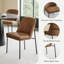 Chaise de salle à manger Angelick avec structure en métal-1187449137