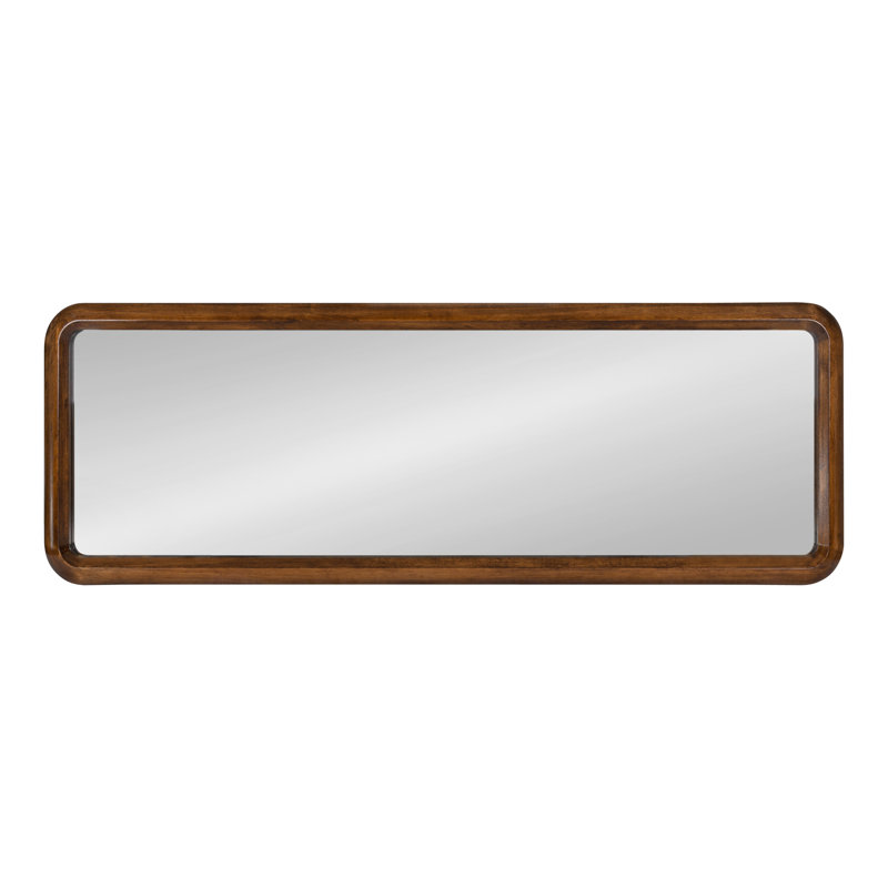 Anacleta Overmantel Mirror, 48" H x 16" W, Walnut Brown