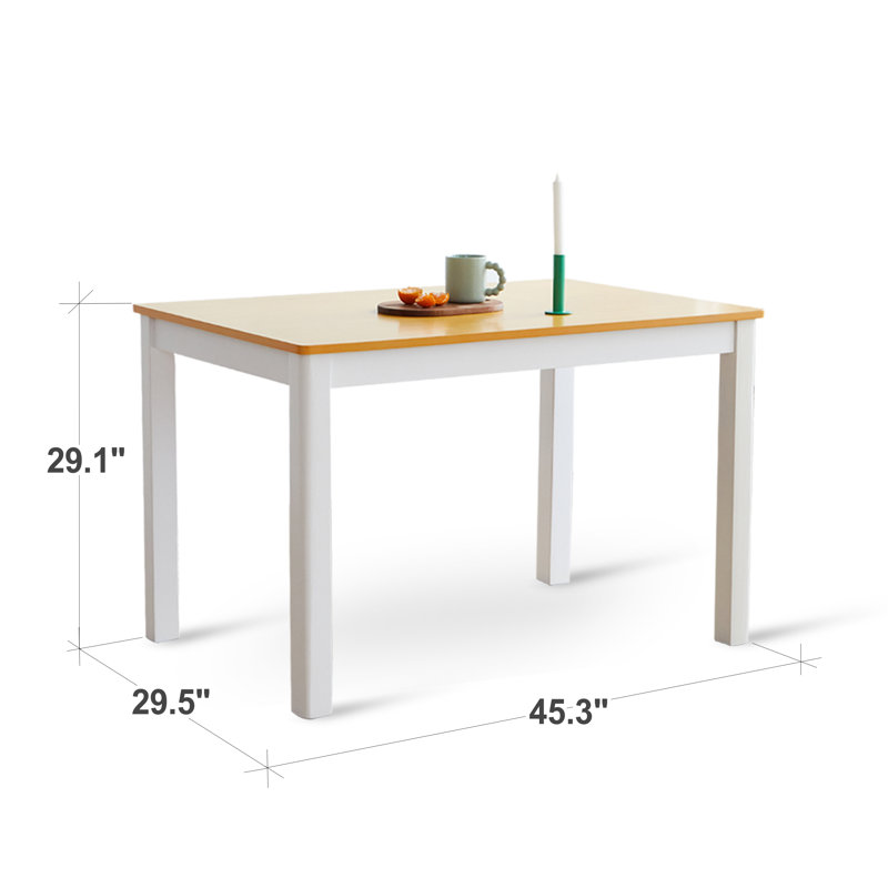 Table de salle à manger Davron, Chêne / Blanc