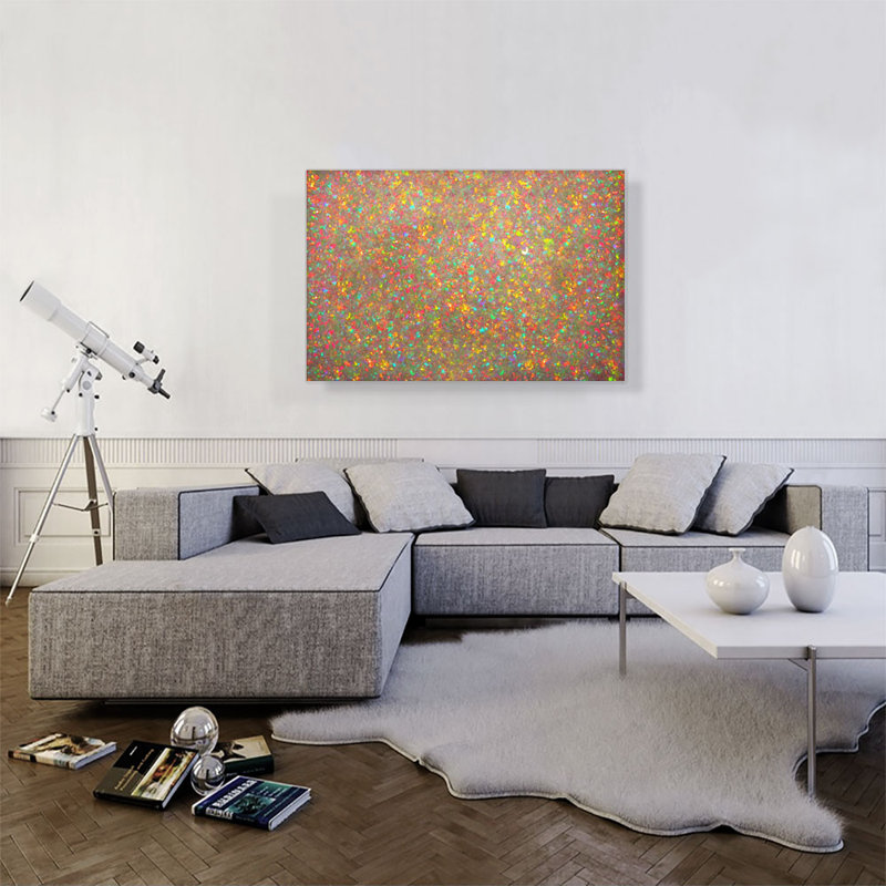 «White Opal Gemstone Jewel Precious Stone», impression sur toile tendue, H 26 po x l 40 po x P 0,75 po