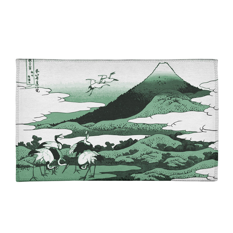 Tapis de la zone verte en chenille pour les grues japonaises, Rectangle 2 pi x 3 pi