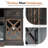 Alvilda 70" Farmhouse LED Fireplace Tv Stand With 3-sided Glass Fireplace,Glass Door Storage,Oak-452047744