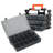 4Pcs 18 Grids Plastic Compartment Box Organizer Storage Container With Adjustable Divider & Bracket