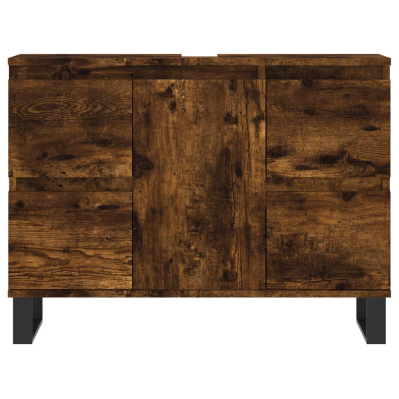 Marelis Bathroom Cabinet 80x33x60 cm Engineered Wood, Smoked Oak