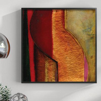 « modern zig zag », reproduction de peinture à l’acrylique encadrée