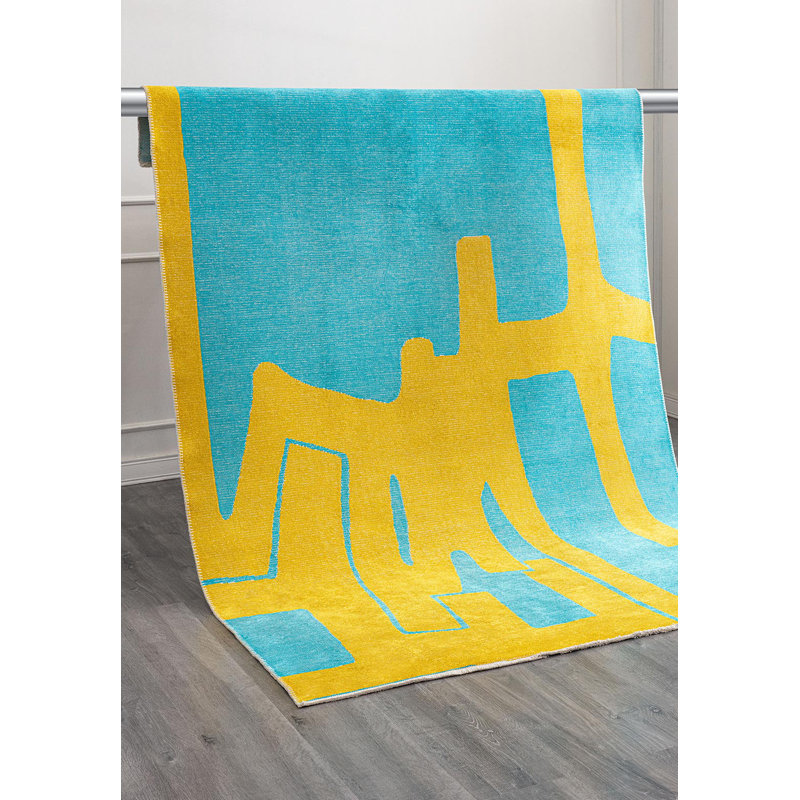 Rhorer Abstract Hand Loom Indoor / Outdoor Area Rug, Rectangle 240 x 340cm