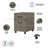 Conway Writing Desk Office Set with Bookcase-344664563