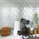Aurora Glossy 3" x 3" Glass Hexagonal Mosaic Tile
