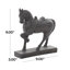 Sculpture cheval polystone brun