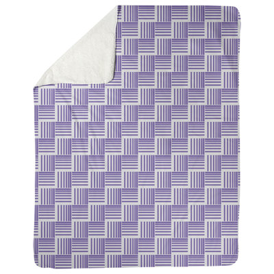 Couverture polaire à rayures classic basketweave