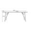 White + Black Rectangular Sintered Stone + Solid Wood Dining Table-125216993-125216994