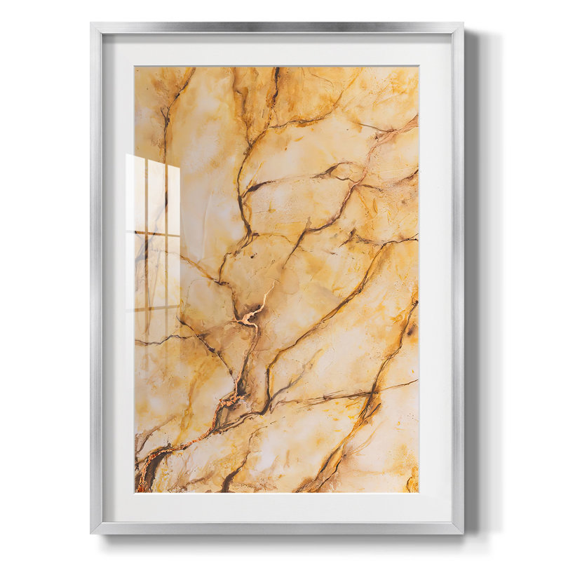 Yellow Marble I -Framed Print