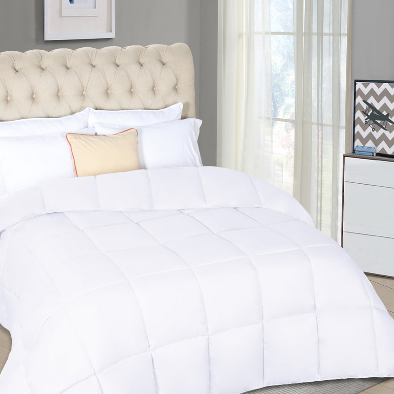 White Queen Brushed Microfiber Down Alternative Comforter