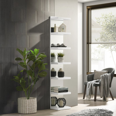 Étagère ouverte polyvalente blanche pour l'organisation élégante du salon