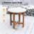  HDPE Small Round Side Table, Sturdy Outdoor Side Table, Weather-Resistant Outdoor End Tables for Patio, Porch, Deck-807496814