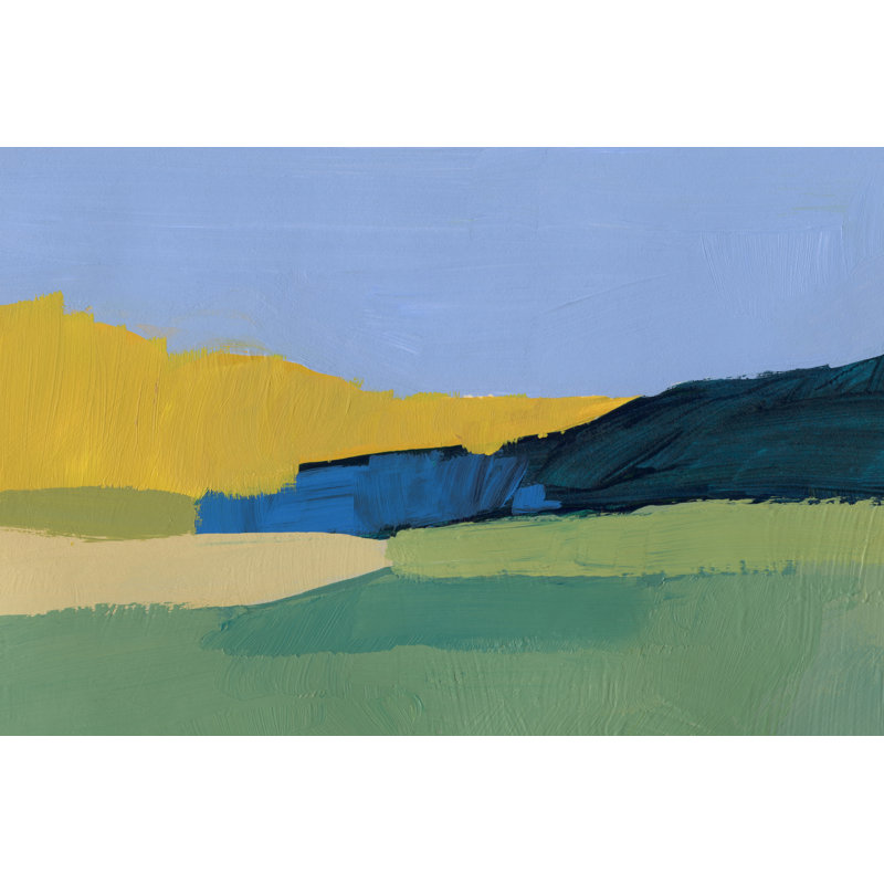 Landscape Blocks I by Victoria Barnes - Wrapped Canvas Painting, 30cm H x 46cm W x 3.8cm D