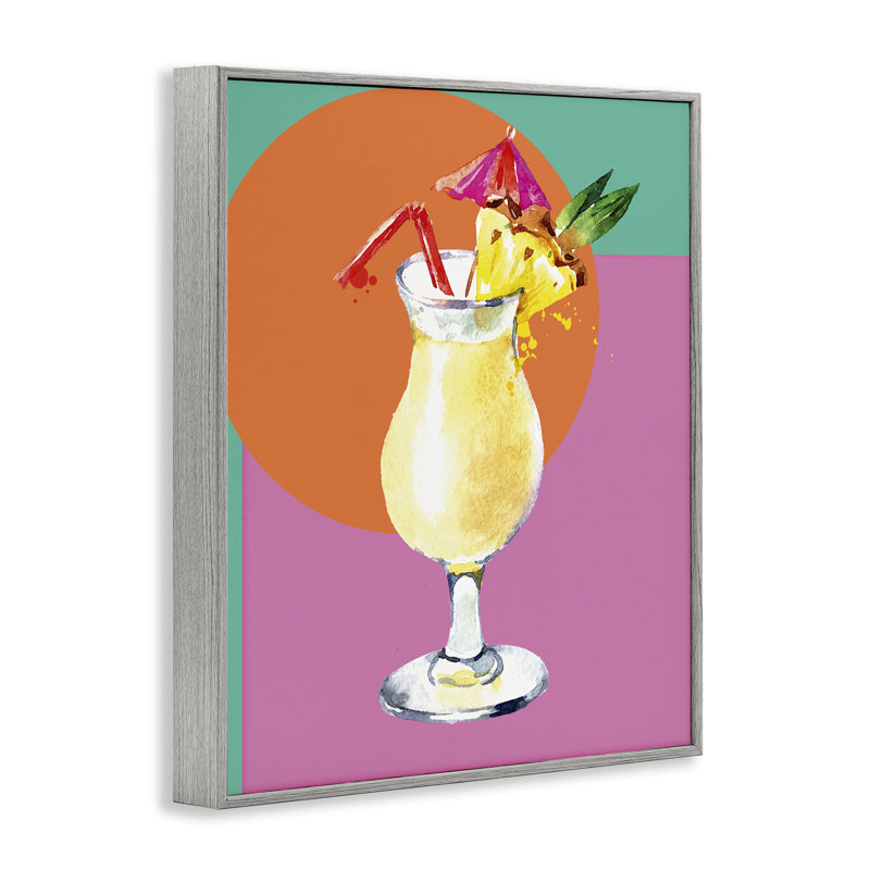 Art moderne de giclée de cocktail tropical moderne par Susan Jill, Estampe numérique Farmhouse, H 14 po x l 11 po