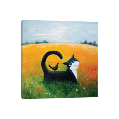 Blue Cat by Vicky Mount - Painting on Canvas