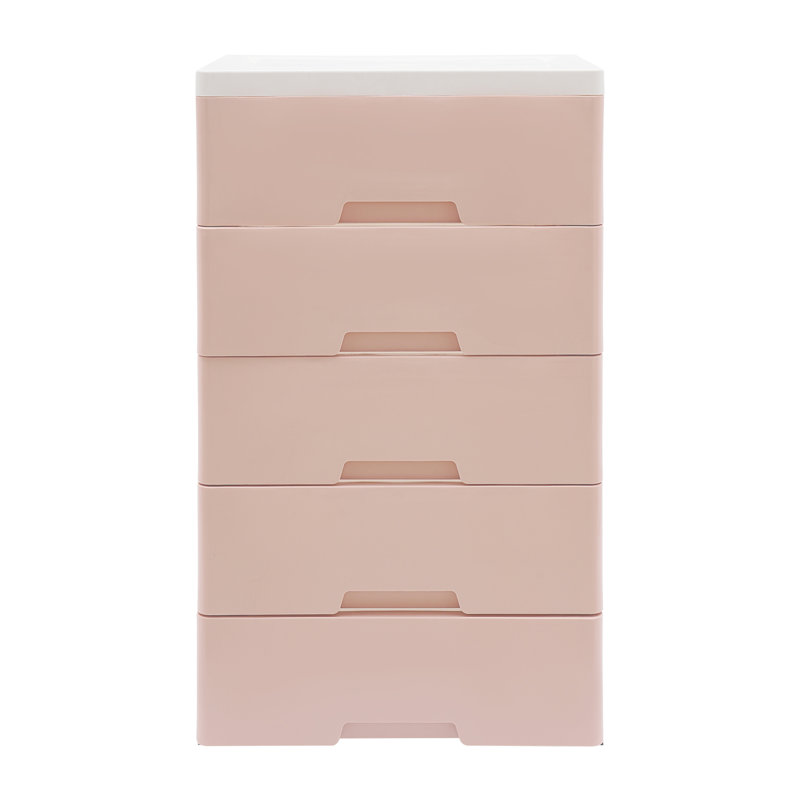 5 Drawer Storage Dresser Chest, Pink