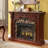 Retro simulation electronic fireplace TV stand