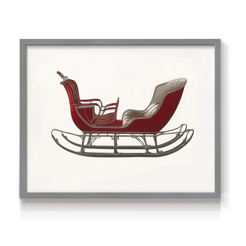 Chirstmas Art-DCCCLxxxix - reproduction encadrée - réversible, H 22 po x l 28 po, Gris